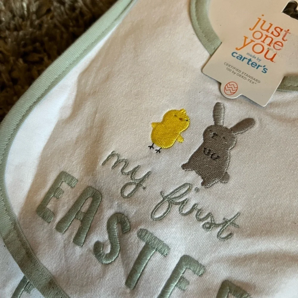 NWT Just for you by Carter’s My First‎ Easter bib set